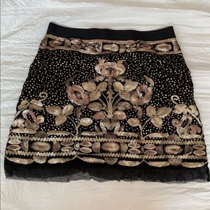 Black and Gold Sequined “Gatsby” style Skirt